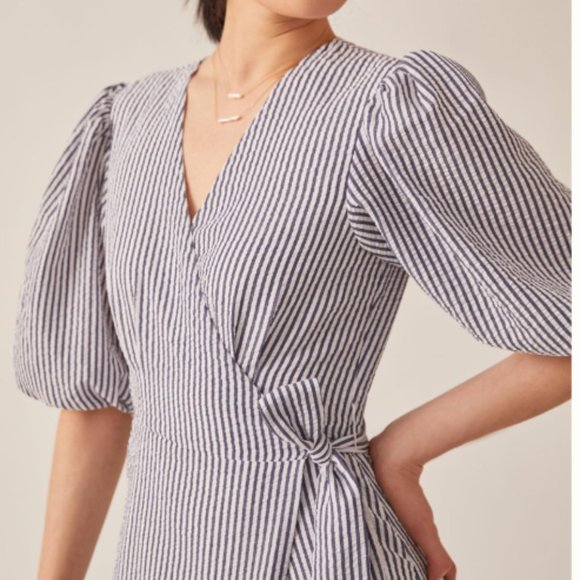 Hutch V-Neck Tiered Wrap Midi Dress - Picture 5 of 11